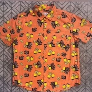 Orange Fruit Print Men's Shirt